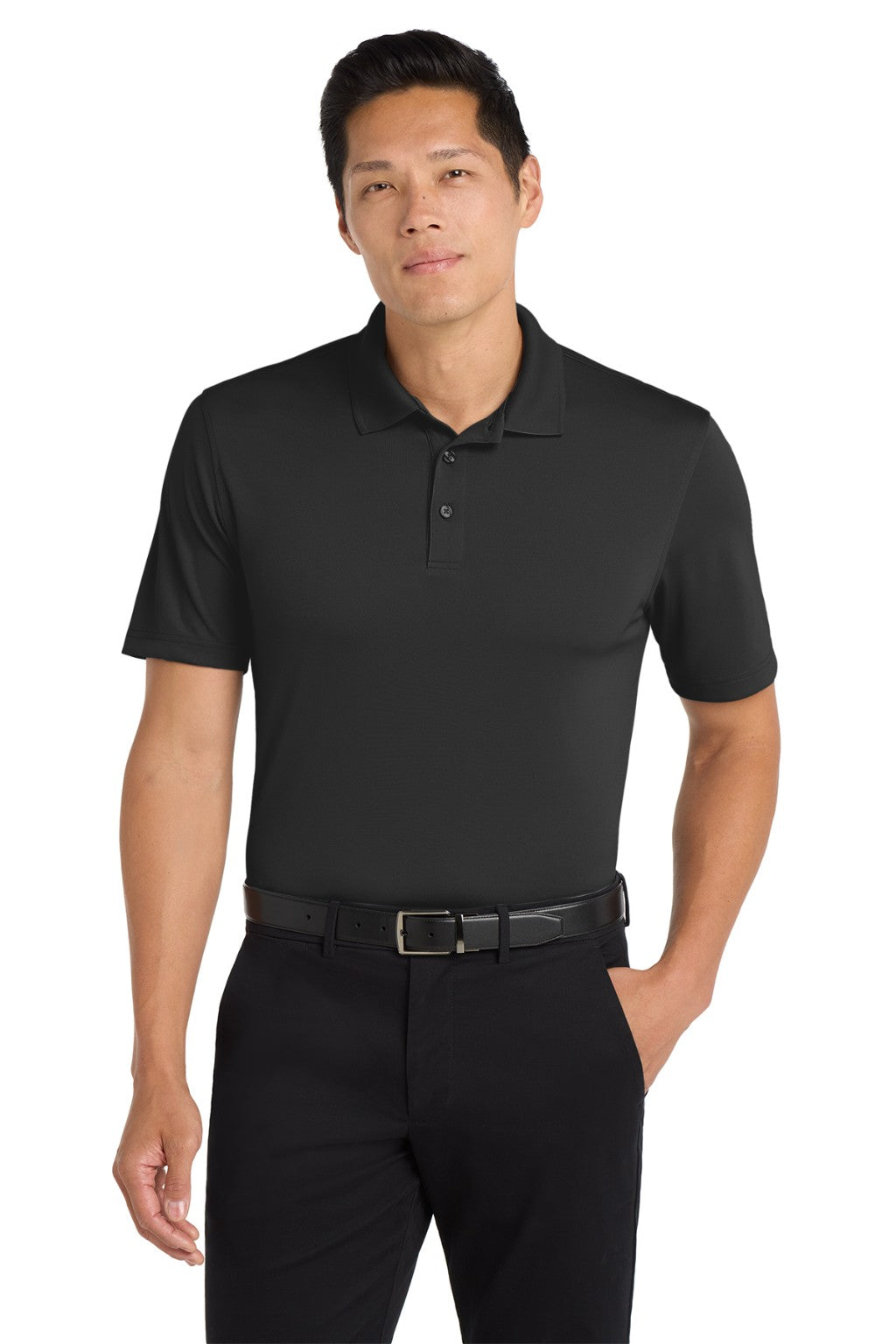 Polo Port Authority K110 negro para hombre